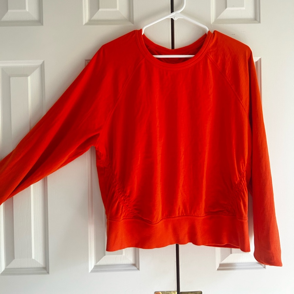 Neon orange Athleta crewneck